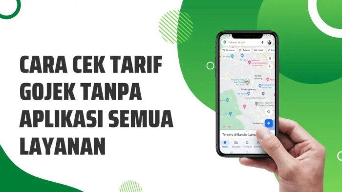 Cek tarif gojek tanpa aplikasi