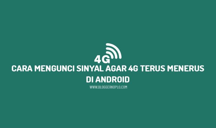 Cara mengunci sinyal 4g oppo