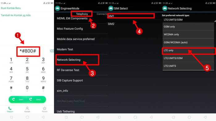 Cara mengunci sinyal 4g oppo