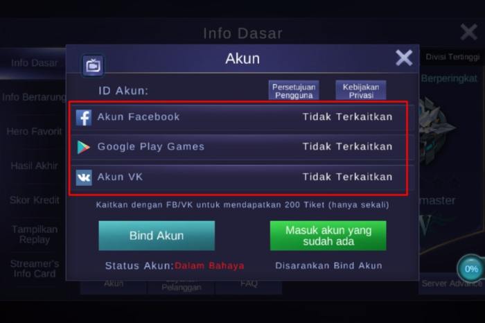 Akun menghapus permanen android