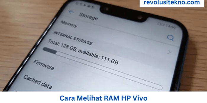 Cara melihat ram hp vivo