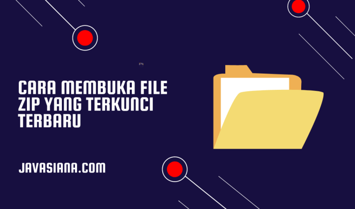 Cara membuka file zip yang terkunci