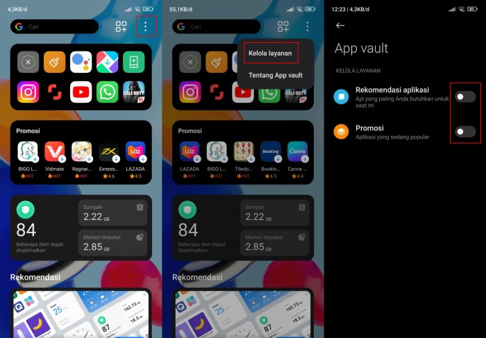 Cara menghilangkan rekomendasi aplikasi di xiaomi