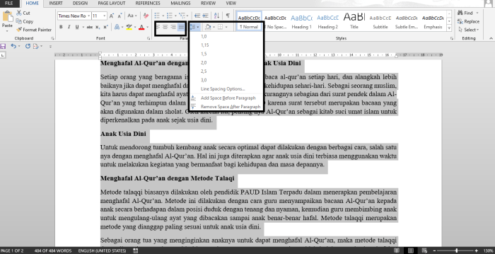 Format penulisan novel di word