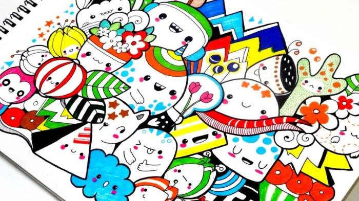 Doodle nama berwarna