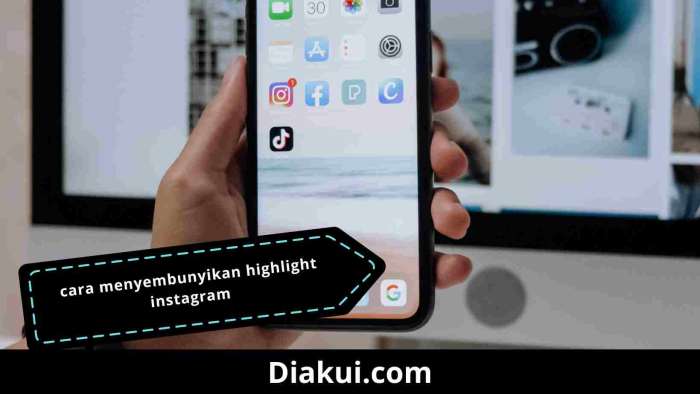 Cara menyembunyikan highlight instagram