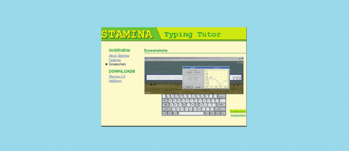 Stamina typing tutor
