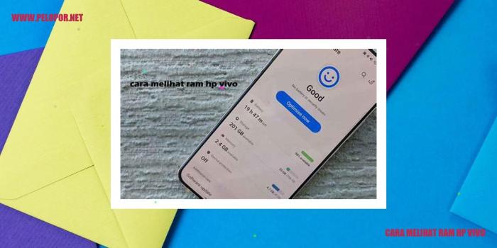 Cara melihat ram hp vivo