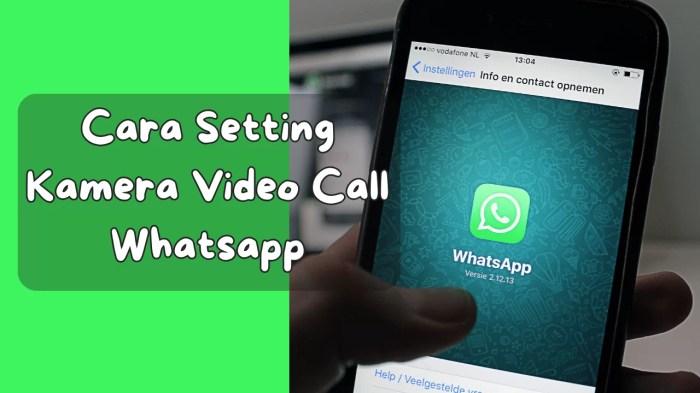 Cara setting kamera video call whatsapp