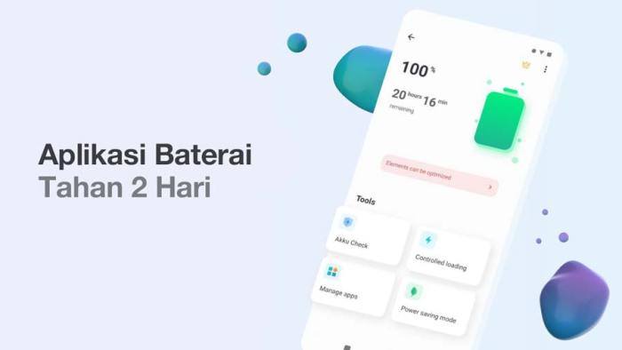 Aplikasi baterai tahan 2 hari