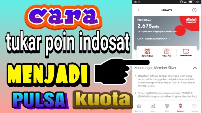 Cara tukar poin indosat dengan masa aktif