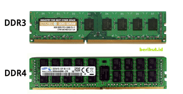 Perbedaan ram ddr3 dan ddr4