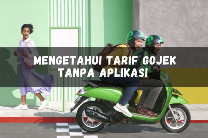 Cek tarif gojek tanpa aplikasi