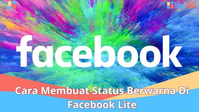 Cara membuat status berwarna di facebook lite