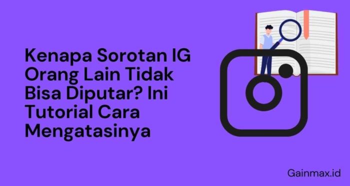 Kenapa sorotan ig tidak muncul