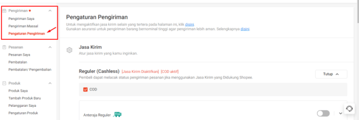 Cara menambahkan catatan di shopee