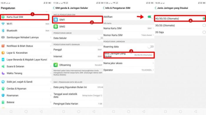 Kode 4g oppo