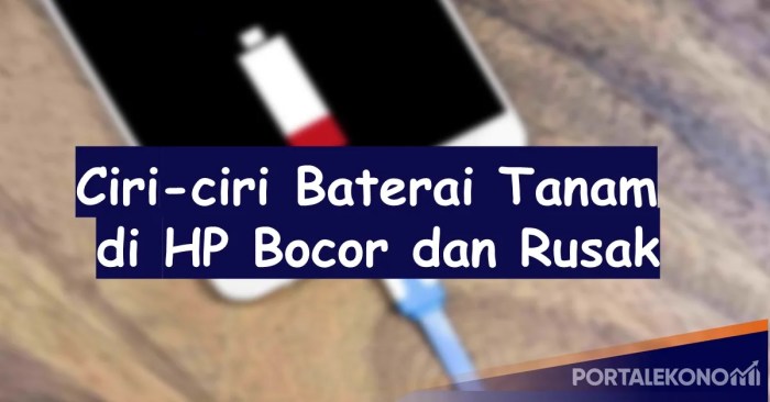 Ciri ciri baterai tanam bocor