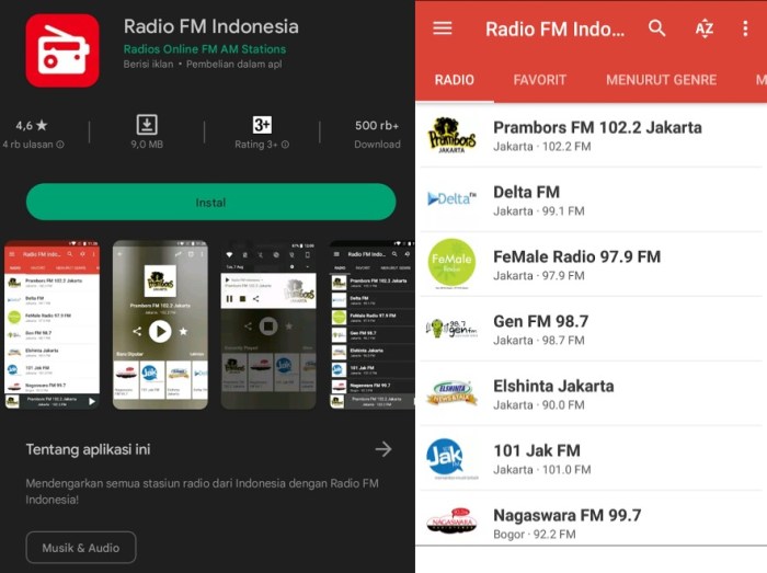 Aplikasi radio offline