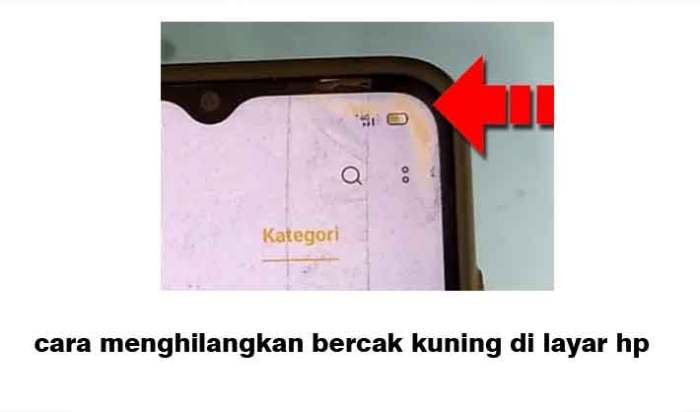 Cara menghilangkan bercak di lcd hp