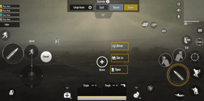 Tombol pubg posisi menembak jari sesuai kiri